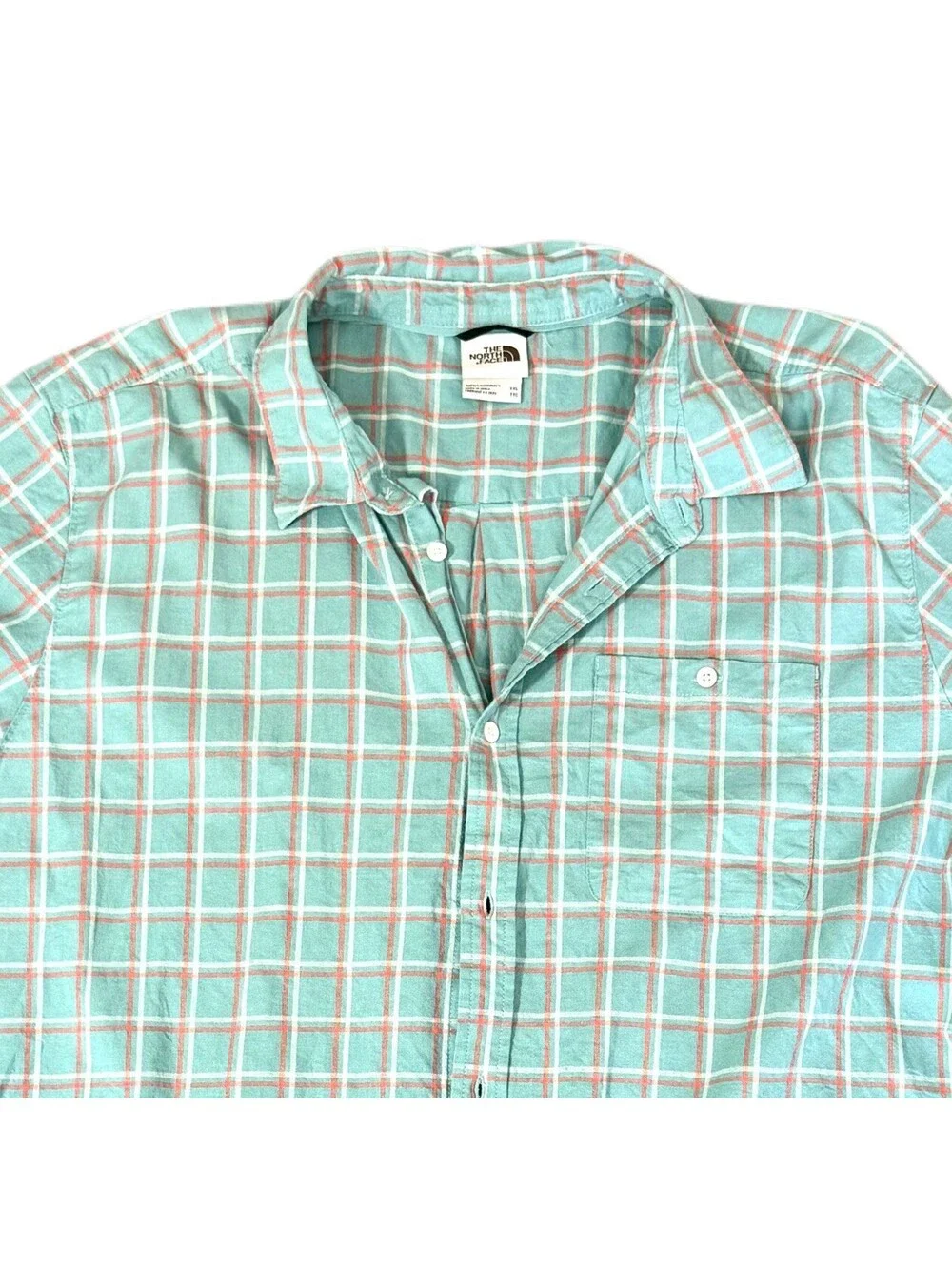 The North Face Men’s XXL Plaid Button-Up Shirt Short Sleeve Outdoor Casual